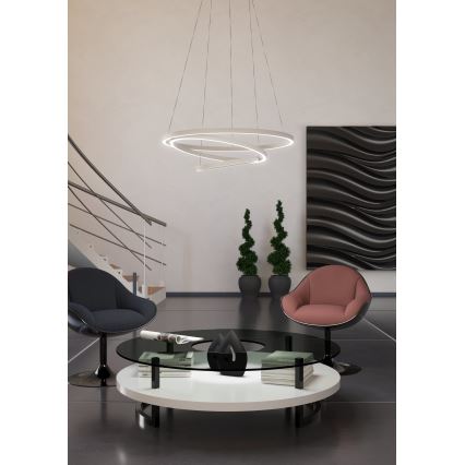 Eglo - Lámpara de araña LED regulable sobre cable LED/43,2W/230V blanco