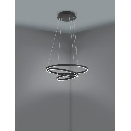 Eglo - Lámpara de araña LED regulable sobre cable LED/43,2W/230V negro