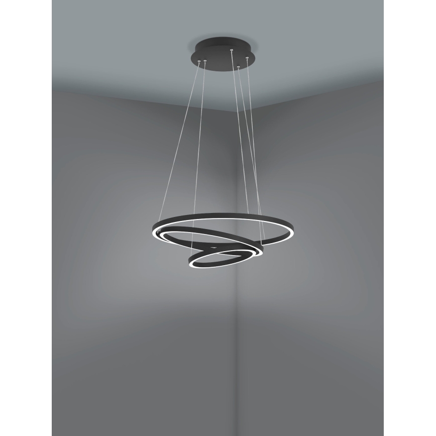 Eglo - Lámpara de araña LED regulable sobre cable LED/43,2W/230V negro