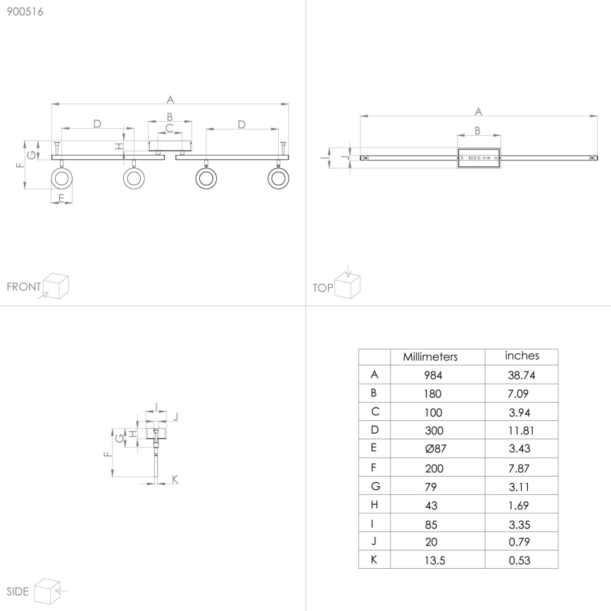 Eglo - Foco LED 4xLED/3,2W/230V + 2xLED/3,3W/230V