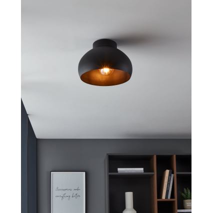 Eglo - Plafón 1xE27/40W/230V negro