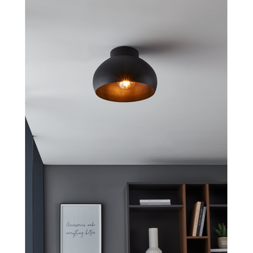 Eglo - Plafón 1xE27/40W/230V negro