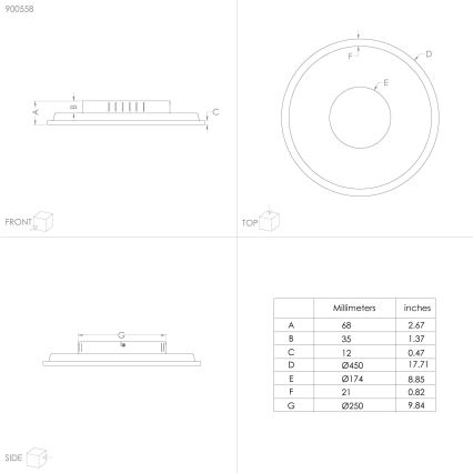 Eglo - Plafón LED LED/27W/230V