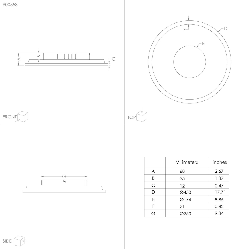 Eglo - Plafón LED LED/27W/230V