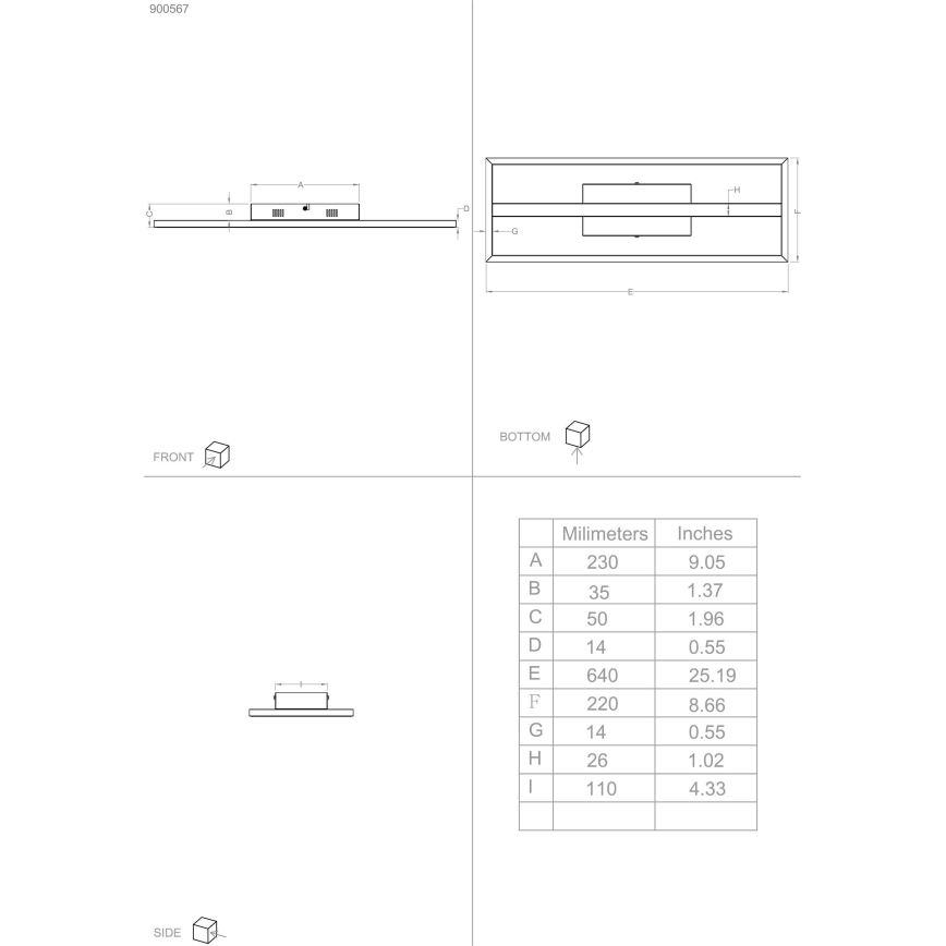 Eglo - LED RGBW Plafón regulable LED/21W/230V 3000-6500K