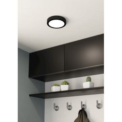 Eglo - Plafón LED regulable LED/11W/230V negro