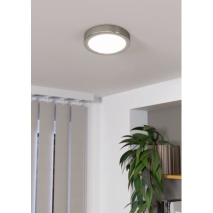 Eglo - Plafón LED regulable LED/11W/230V cromo mate