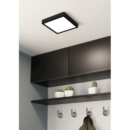 Eglo - Plafón LED regulable LED/17W/230V negro