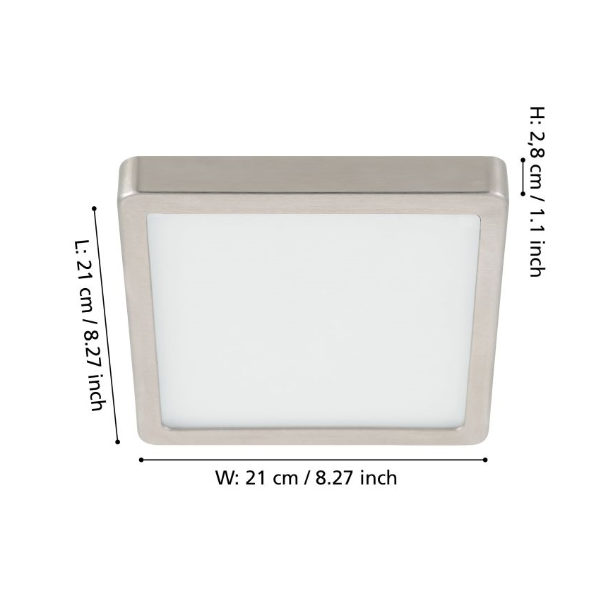 Eglo - Plafón LED regulable LED/17W/230V cromo mate