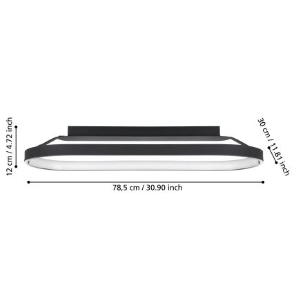 Eglo - Plafón LED regulable CODRIALES LED/27W/230V