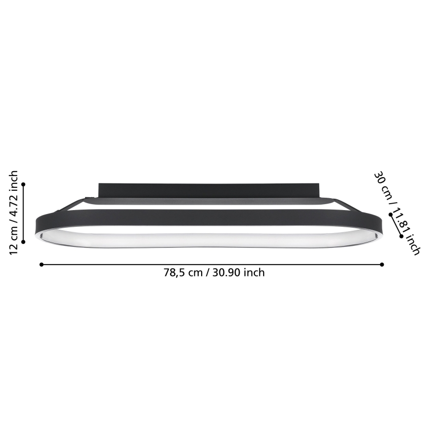 Eglo - Plafón LED regulable CODRIALES LED/27W/230V