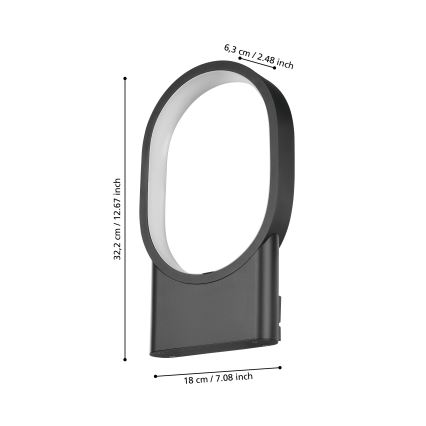 Eglo - Aplique LED LED/10,8W/230V