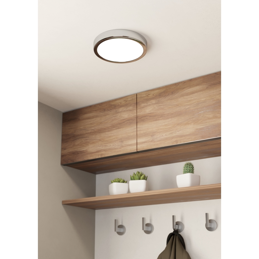 Eglo - Plafón LED de baño LED/17W/230V IP44 cromo brillante