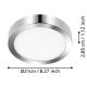 Eglo - Plafón LED de baño LED/17W/230V IP44 cromo