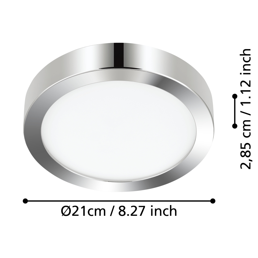 Eglo - Plafón LED de baño LED/17W/230V IP44 cromo brillante