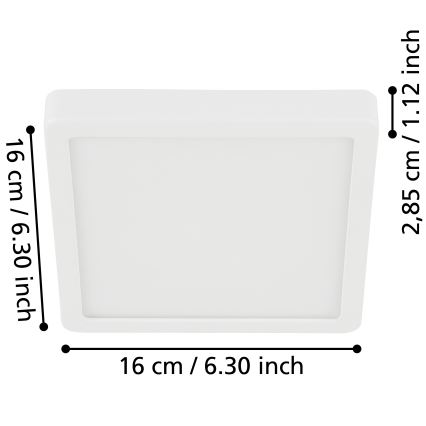 Eglo - Plafón LED de baño LED/11W/230V IP44 blanco