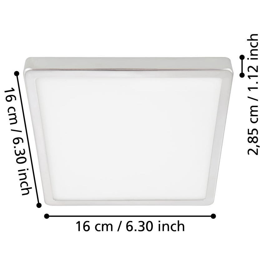 Eglo - Plafón LED de baño LED/11W/230V IP44 cromo brillante