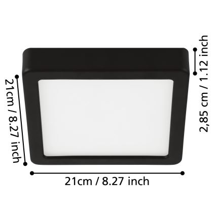 Eglo - Plafón LED de baño LED/17W/230V IP44 cromo brillante