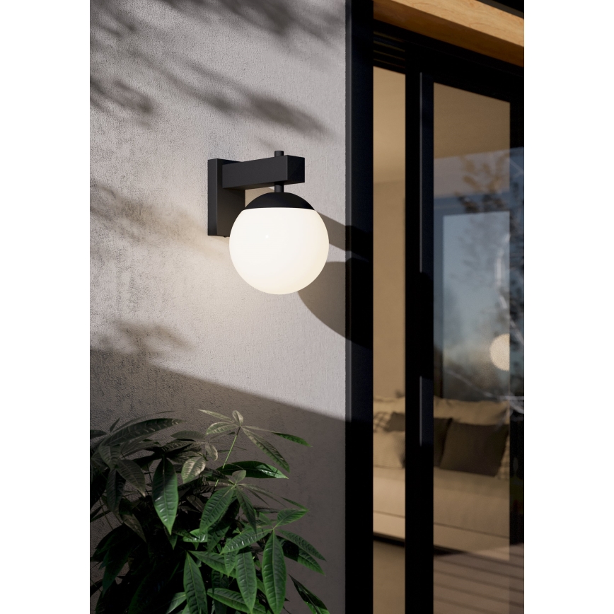 Eglo - Aplique de exterior 1xE27/40W/230V negro IP44