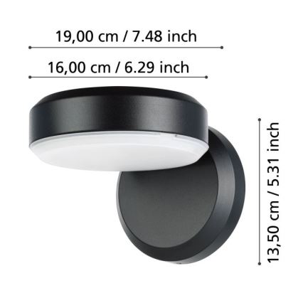 Eglo - Aplique LED para exterior LED/10,8/230V IP54