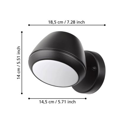 Eglo - Aplique LED para exterior 1xGU10/4,6/230V IP44