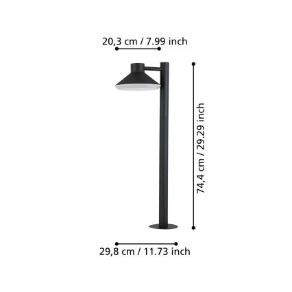 Eglo - Lámpara LED de exterior 1xGU10/4,6W/230V IP44