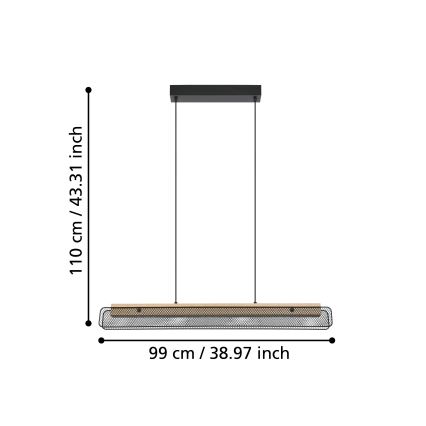 Eglo - LED RGBW Lámpara colgante regulable LED/34W/230V 2700-6500K