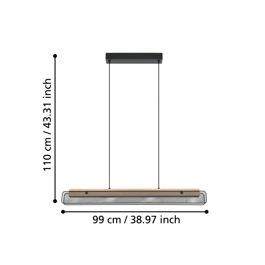 Eglo - LED RGBW Lámpara colgante regulable LED/34W/230V 2700-6500K