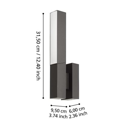 Eglo - Aplique LED para exterior LED/9W/230V IP44