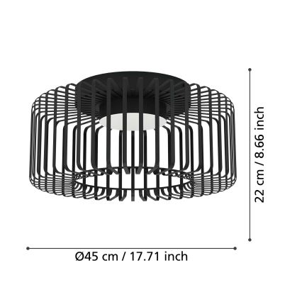 Eglo - Plafón LED RGBW regulable LED/22W/230V 2700-6500K