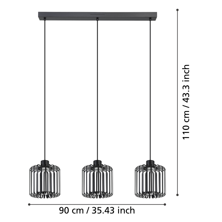Eglo - LED RGBW Lámpara colgante regulable 3xLED/3,7W/230V 2700-6500K