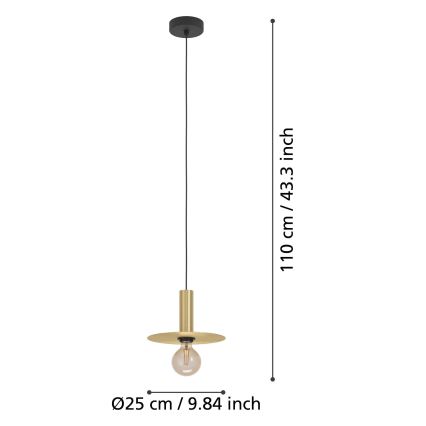 Eglo - Lámpara colgante 1xE27/40W/230V