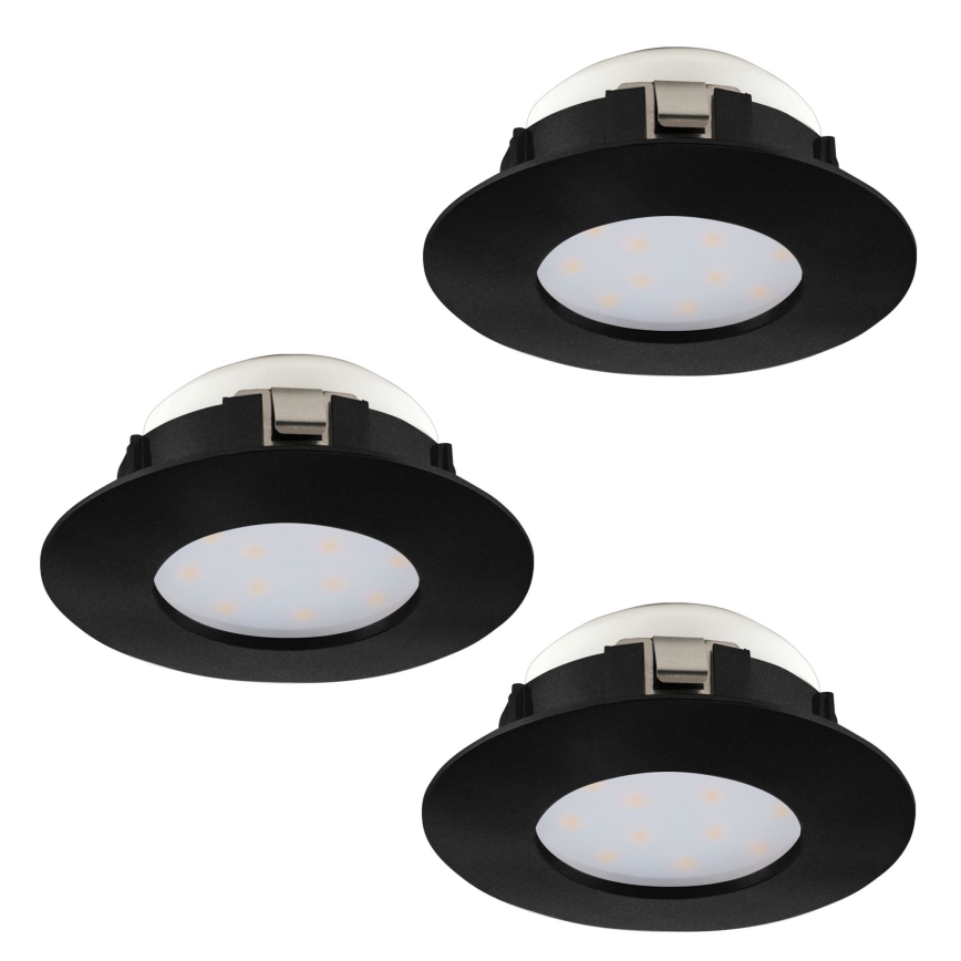 Eglo - SET 3x Lámpara empotrable LED para baños PINEDA LED/4,9W/230V IP44