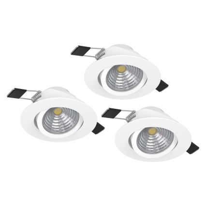 Eglo - JUEGO 3xLED Lámpara regulable 3xLED/6W/230V blanco