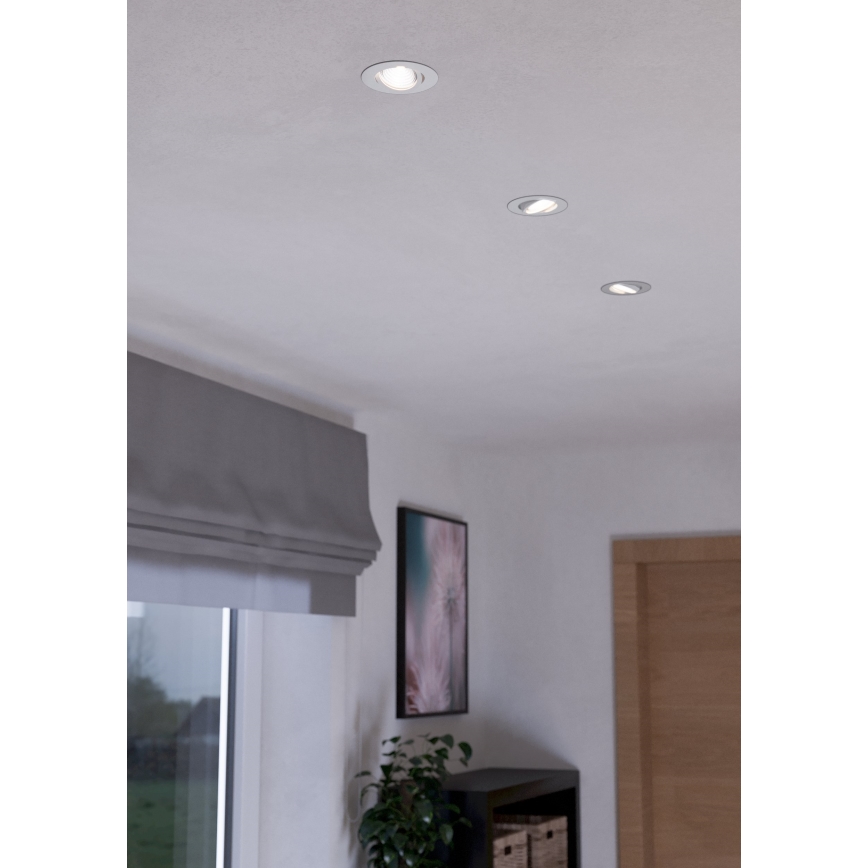 Eglo - JUEGO 3xLED Lámpara regulable 3xLED/6W/230V blanco