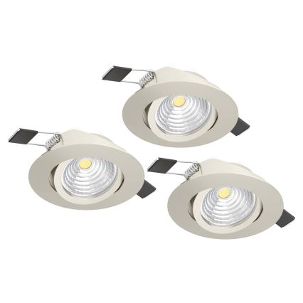 Eglo - SET 3xLED Lámpara regulable 3xLED/6W/230V cromo mate