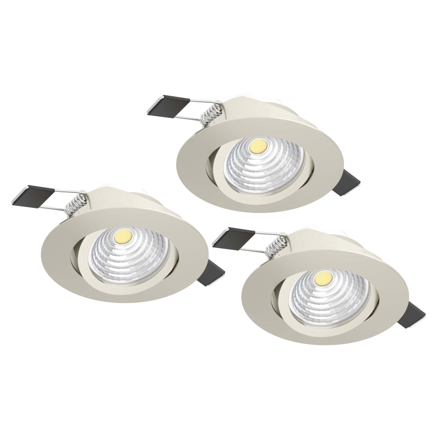 Eglo - SET 3xLED Lámpara regulable 3xLED/6W/230V cromo mate