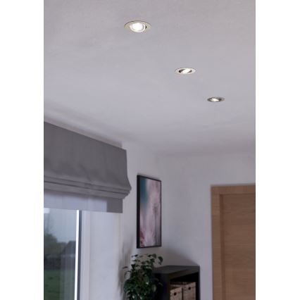 Eglo - SET 3xLED Lámpara regulable 3xLED/6W/230V cromo mate