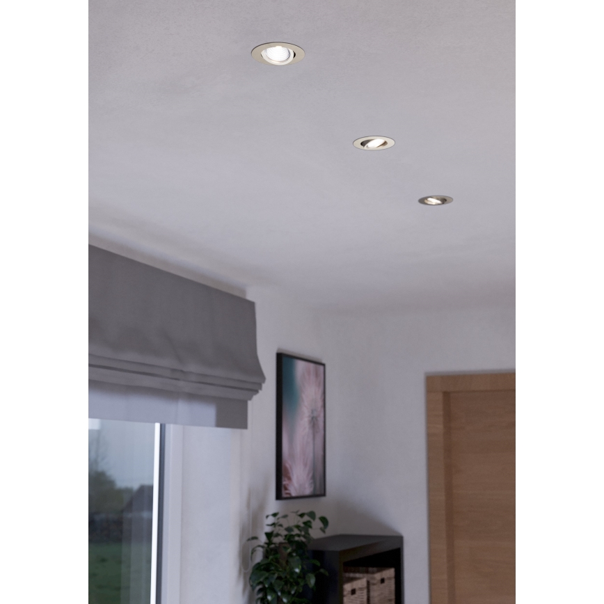 Eglo - SET 3xLED Lámpara regulable 3xLED/6W/230V cromo mate