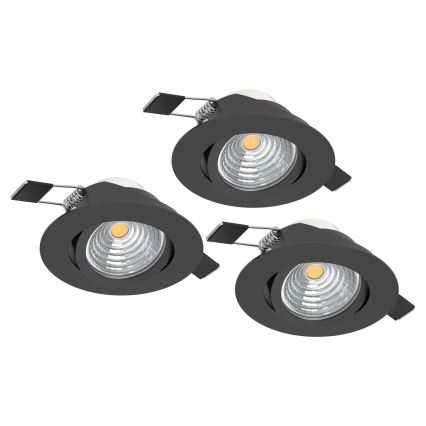 Eglo - SET 3x Lámpara LED empotrable regulable SALICETO LED/6W/230V