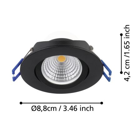 Eglo - SET 3x Lámpara LED empotrable regulable SALICETO LED/6W/230V