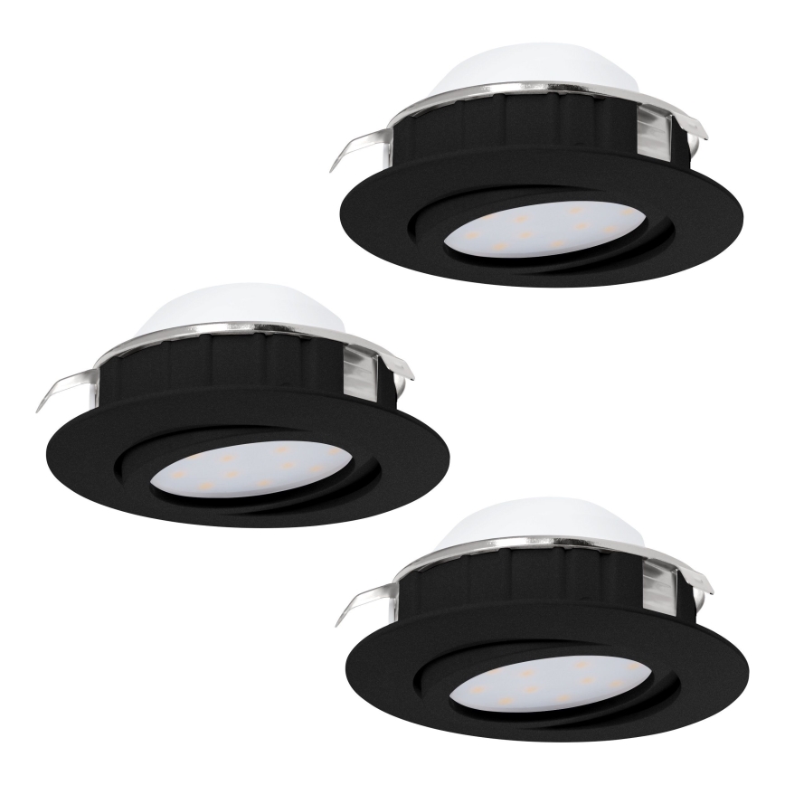 Eglo - SET 3x Lámpara LED empotrable regulable PINEDA LED/5,5W/230V