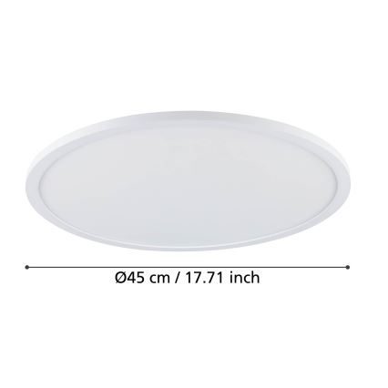 Eglo - Plafón LED regulable LED/33,5W/230V diá. 45 cm blanco