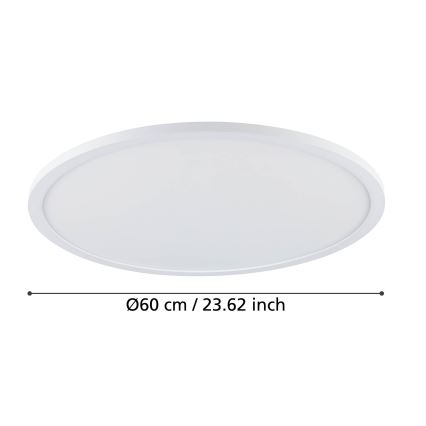 Eglo - Plafón LED regulable LED/41W/230V diá. 60 cm blanco