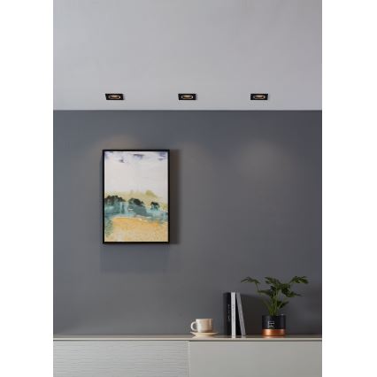 Eglo - LED RGBW Lámpara empotrable regulable LED/4,7W/230V negro