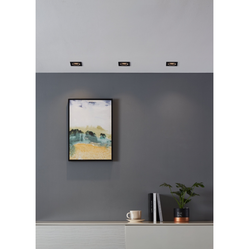 Eglo - LED RGBW Lámpara empotrable regulable LED/4,7W/230V negro