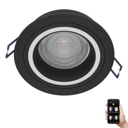 Eglo - LED RGBW Lámpara empotrable regulable LED/4,7W/230V negro