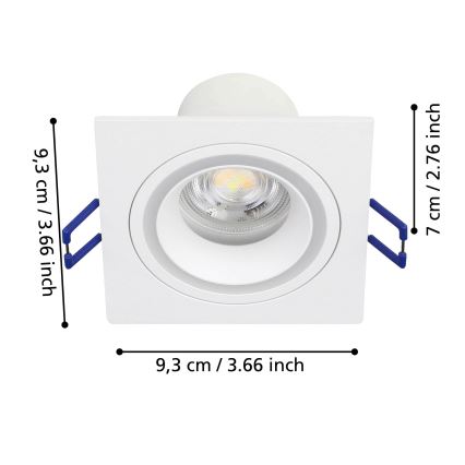 Eglo - LED RGBW Lámpara empotrable regulable LED/4,7W/230V blanco