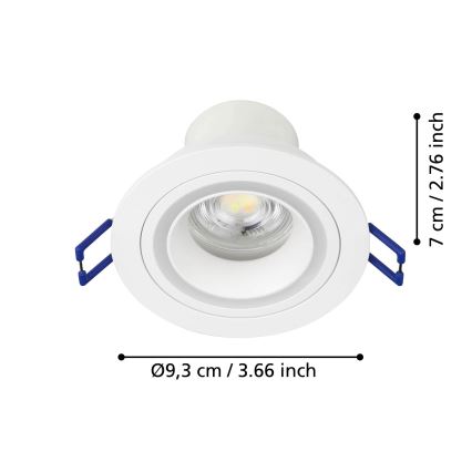 Eglo - LED RGBW Lámpara empotrable regulable LED/4,7W/230V blanco