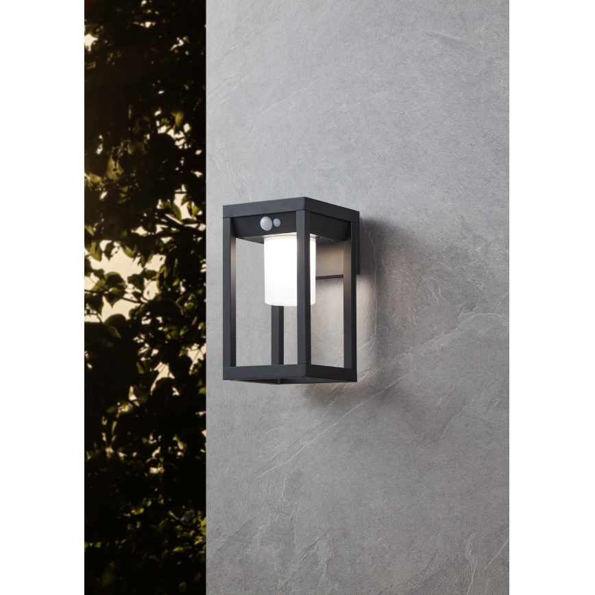 Eglo - Aplique LED solar con sensor LED/3,7W/3,7V 2000 mAh IP44